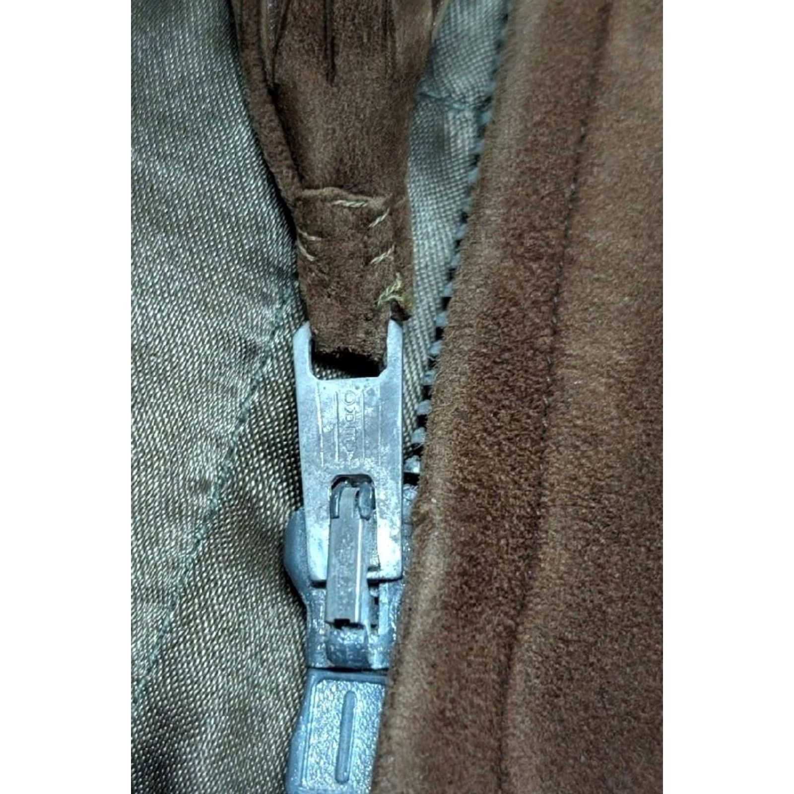 Vintage VINTAGE leather jacket SUEDE motorcycle Jacket Mens 38 brown Western 1940s Size US S / EU 44-46 / 1 - 4 Thumbnail