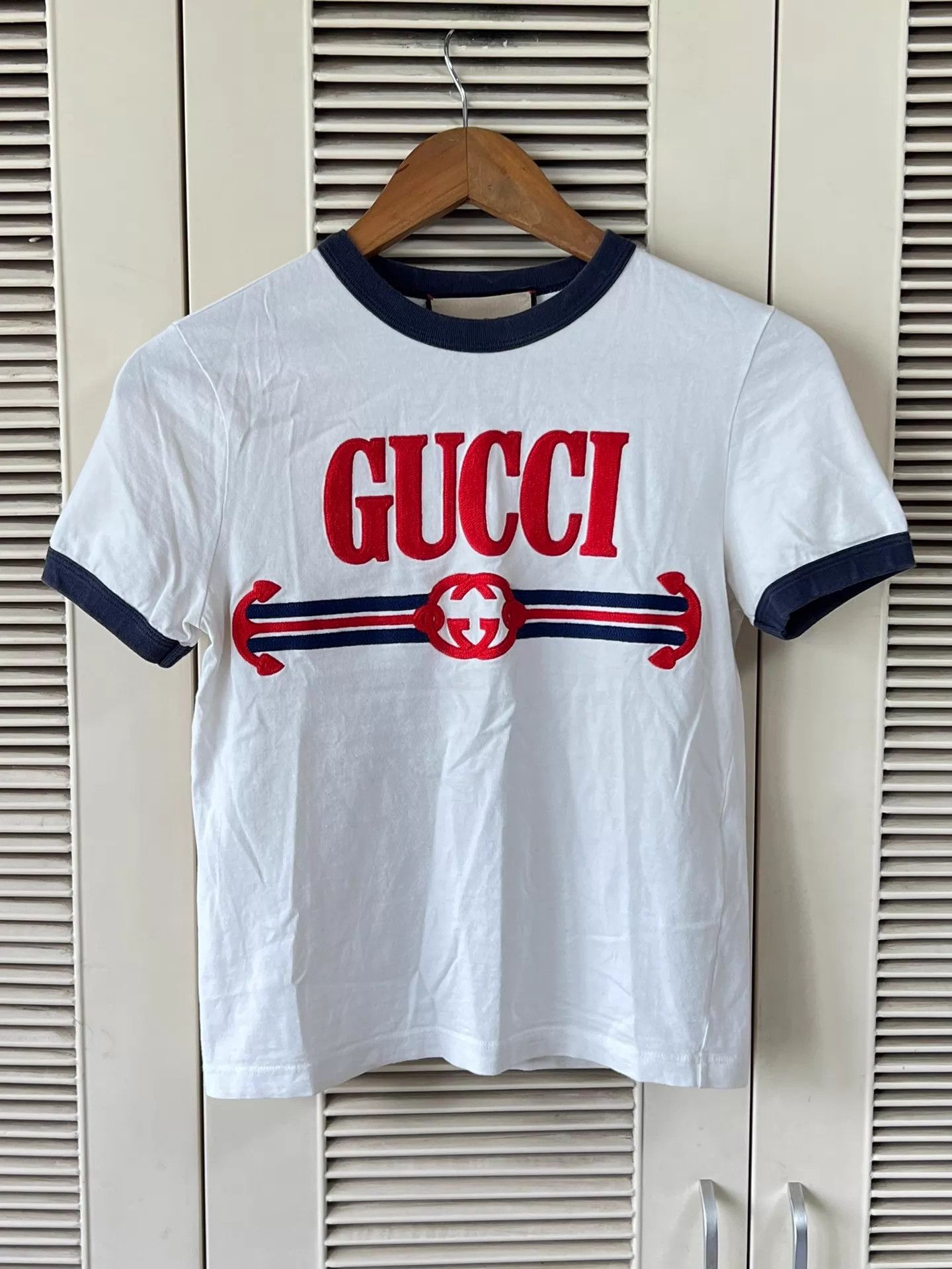 Gucci Gucci Women's SS Tee S Mint Classic Embroidered Logo Size S / US 4 / IT 40 - 1 Thumbnail