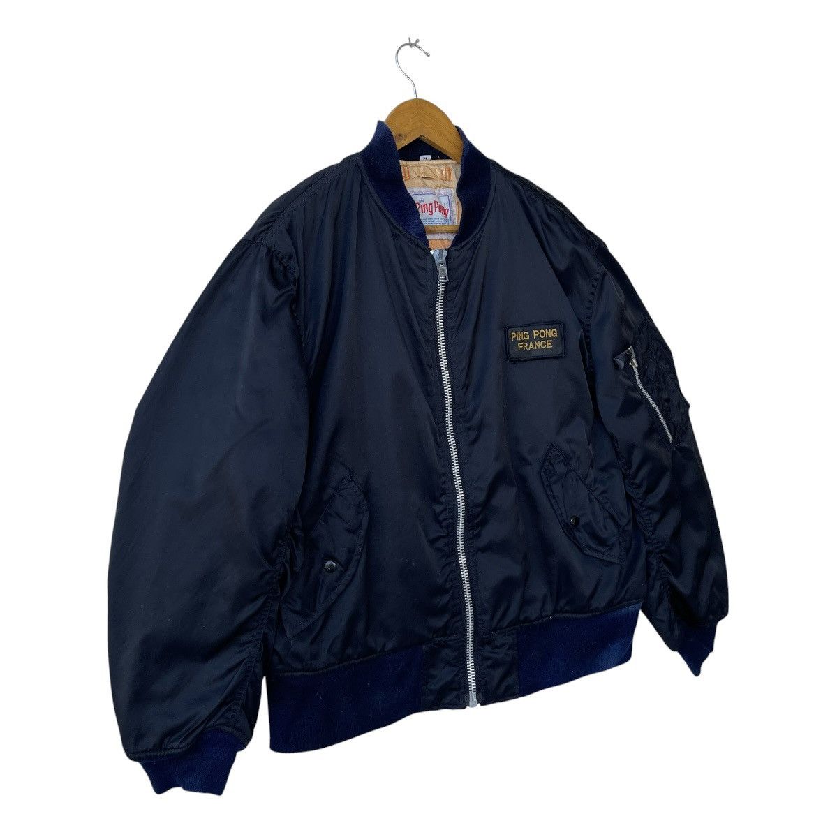 Buzz Rickson's 90s Ping Pong France Eagle Chenille Patch MA-1 Bomber Jacket Size US M / EU 48-50 / 2 - 2 Thumbnail