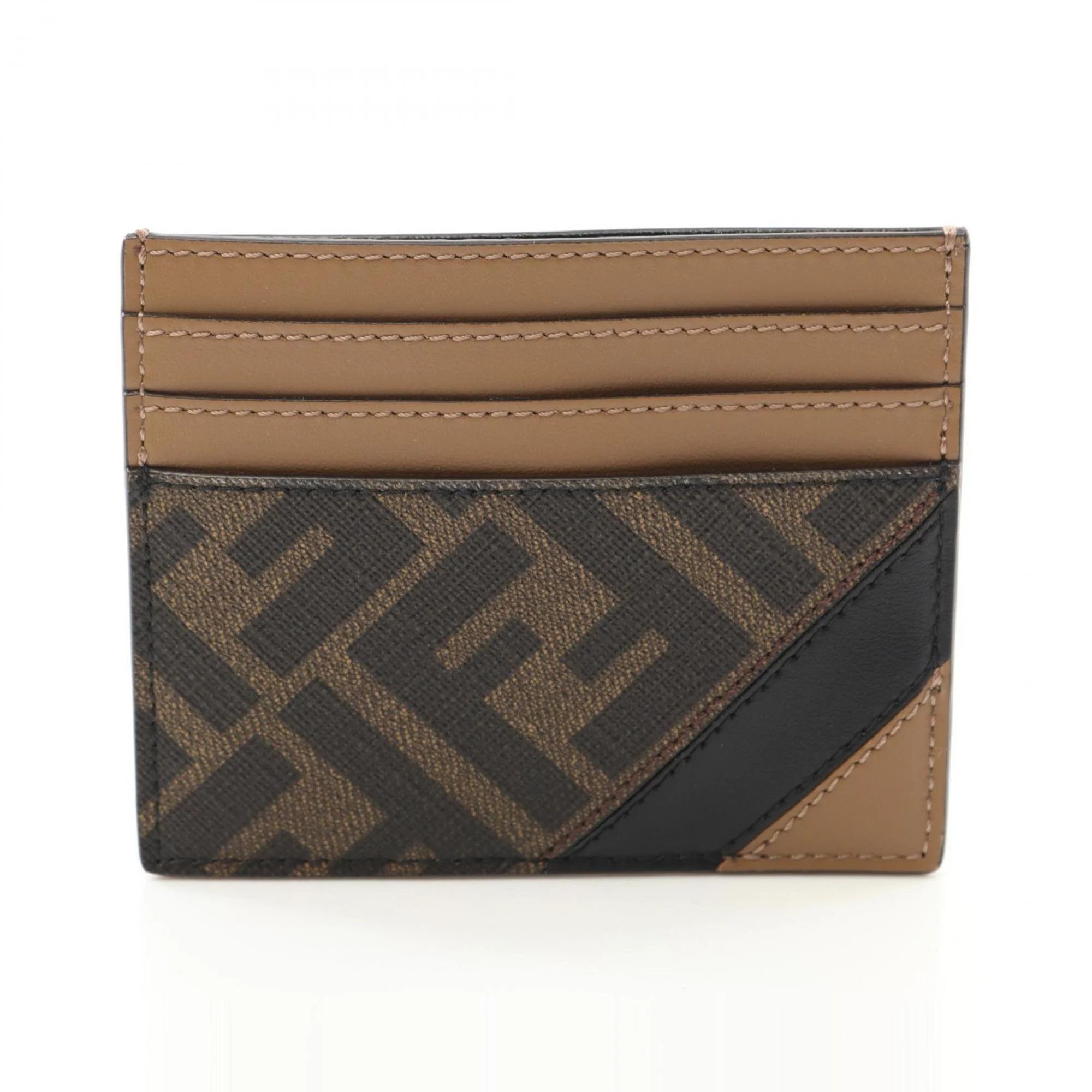 Fendi o1s1wg110426 Size:OS/Card Holder in Black/Brown Size ONE SIZE - 1 Thumbnail