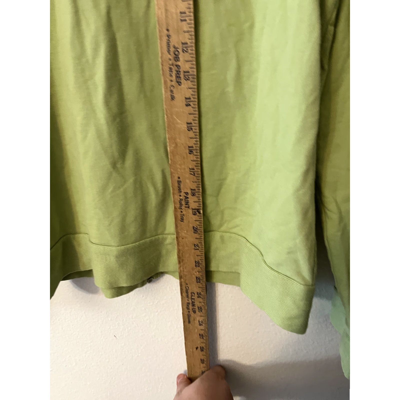 Talbots Talbots L Green Cotton Full Zip Sweater Mock Neck Long Sleeve Women’s Knit Stretch Casual, Business, Party, Travel Size L / US 10 / IT 46 - 5 Thumbnail