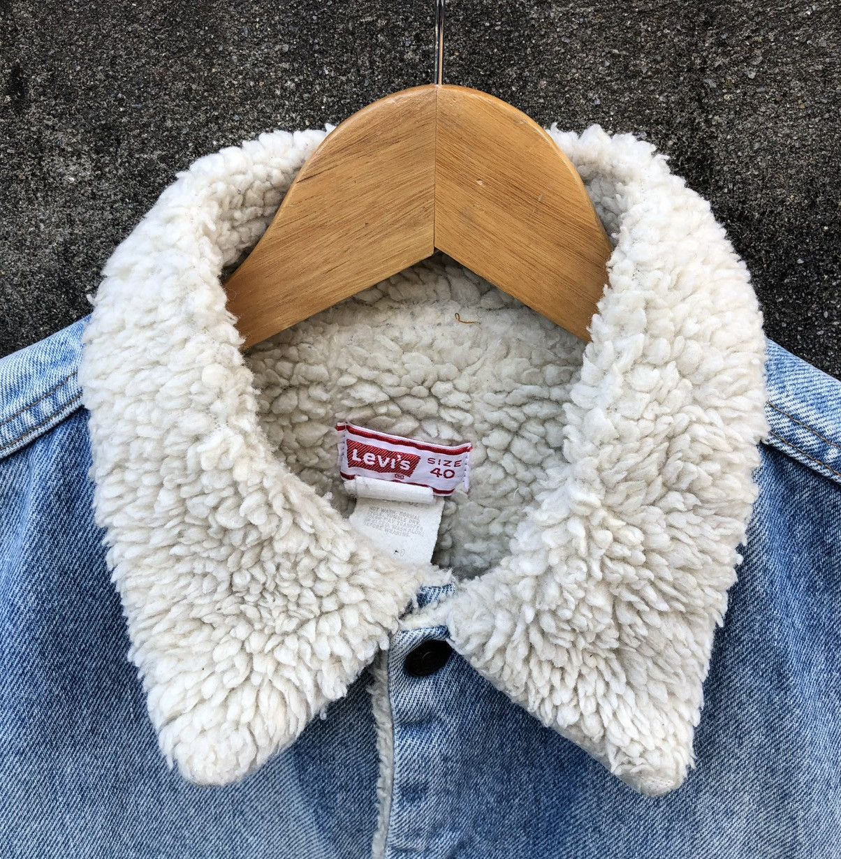 Levi's Vintage Levis Orange Tab Sherpa Lined Denim Trucker Jacket 🇺🇸 Size US L / EU 52-54 / 3 - 19 Thumbnail