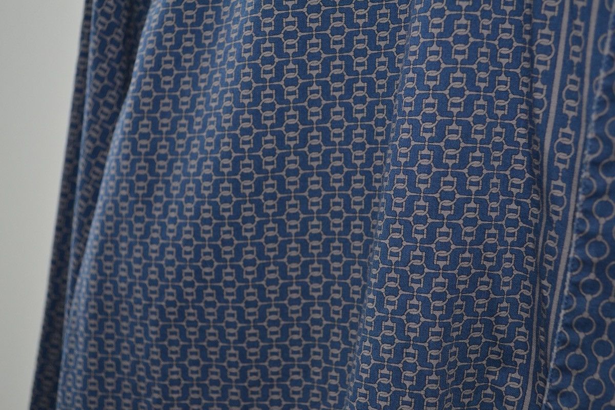 Gucci GUCCI Shirt Long Sleeve Slim Fit Chain Printed 2010 Blue Size US L / EU 52-54 / 3 - 2 Thumbnail