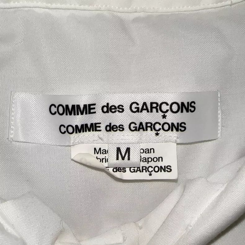 Comme Des Garcons White shirt with gold ingot collar and d
