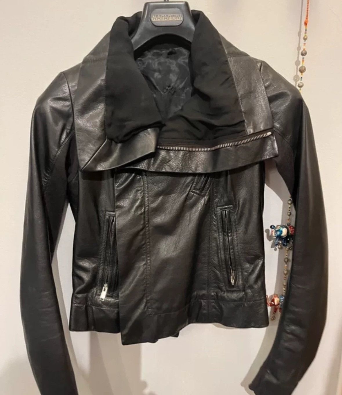 Rick Owens Rick Owens Dark Leather Motorcycle Jacket Size US M / EU 48-50 / 2 - 3 Thumbnail