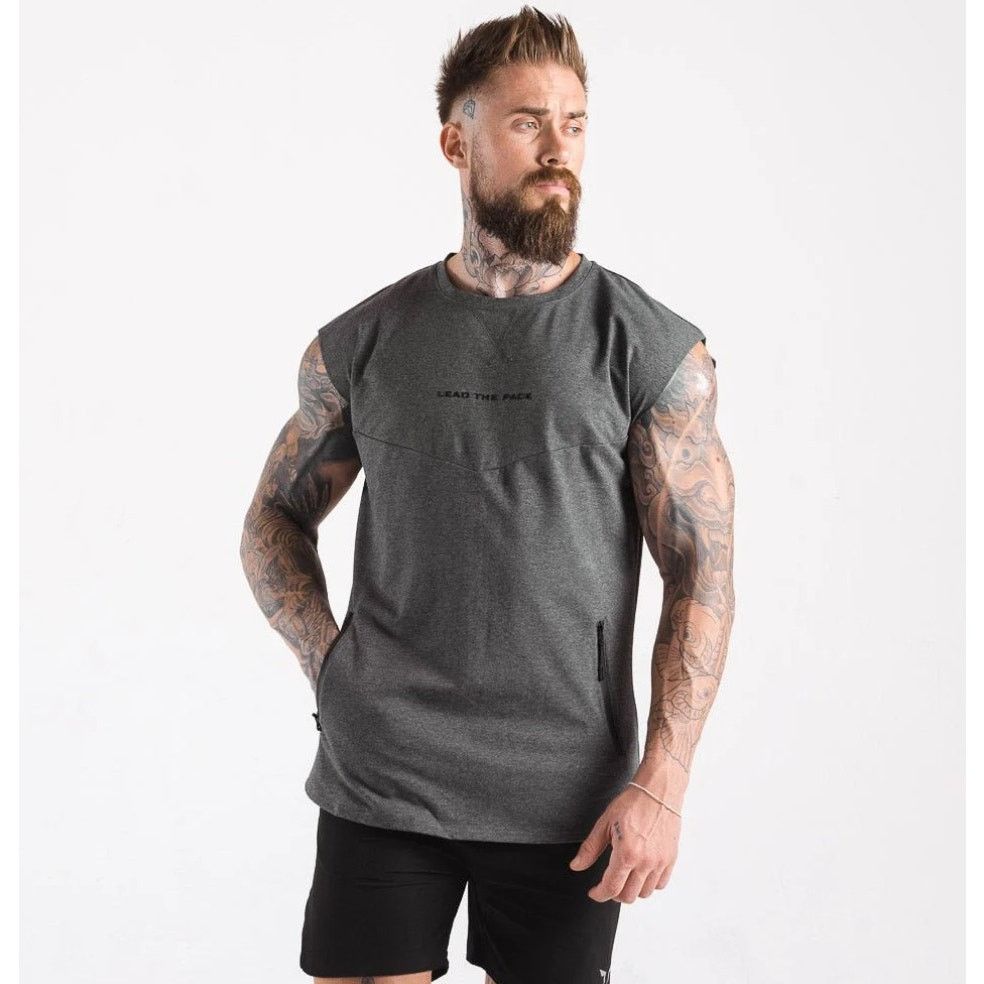 Other Squat Wolf Statement Shoulder Drop Muscle Tank Melange Gray Size US M / EU 48-50 / 2 - 1 Thumbnail