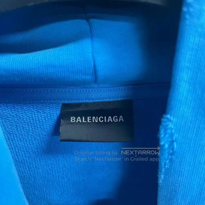 Balenciaga Balenciaga Blue Logo Print Hoodie. Size US S / EU 44-46 / 1 - 3 Thumbnail