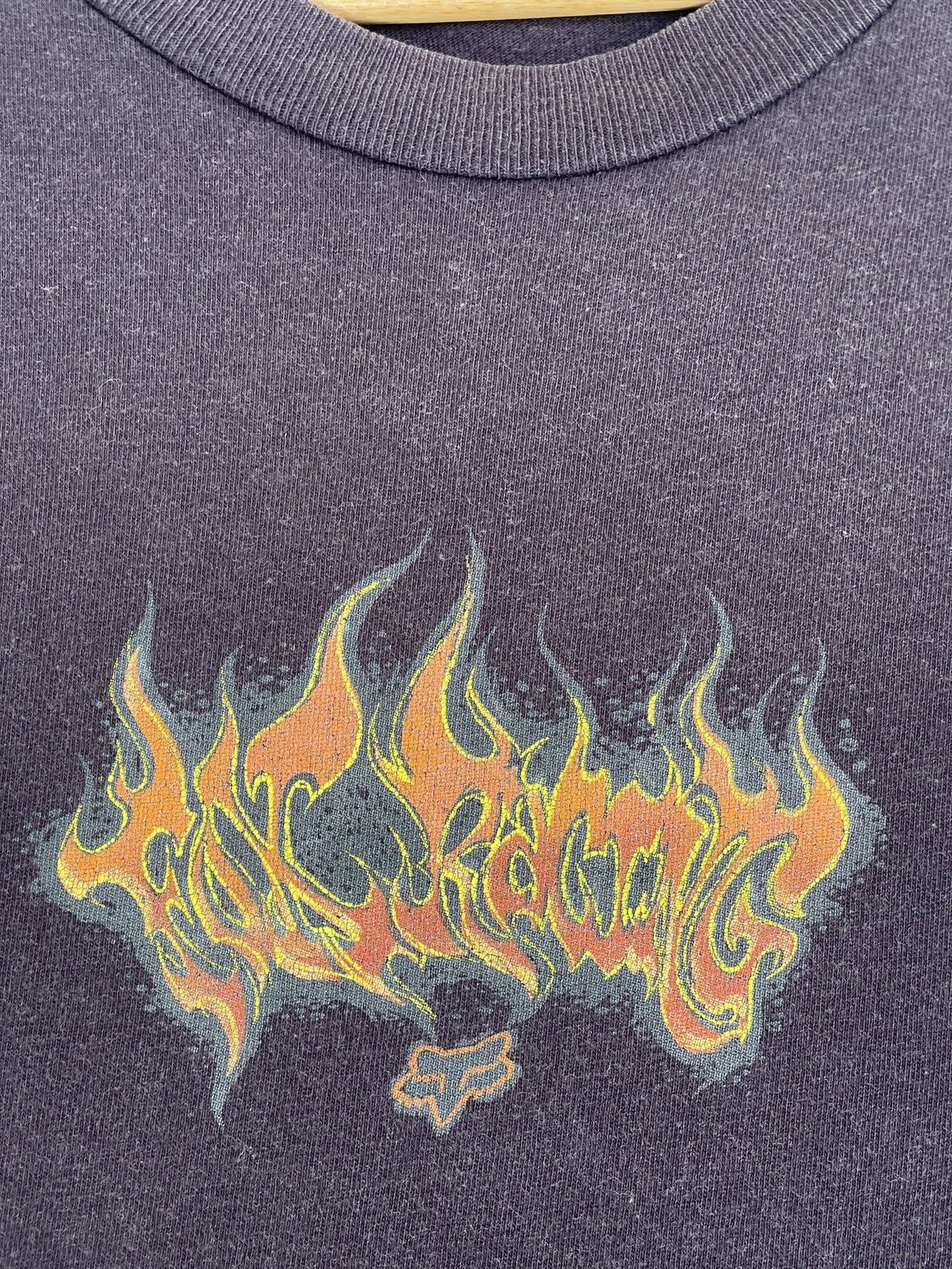 Fox Racing Rare🔥Vintage Sun Faded Black Fox Racing T-Shirt Size US M / EU 48-50 / 2 - 1 Thumbnail