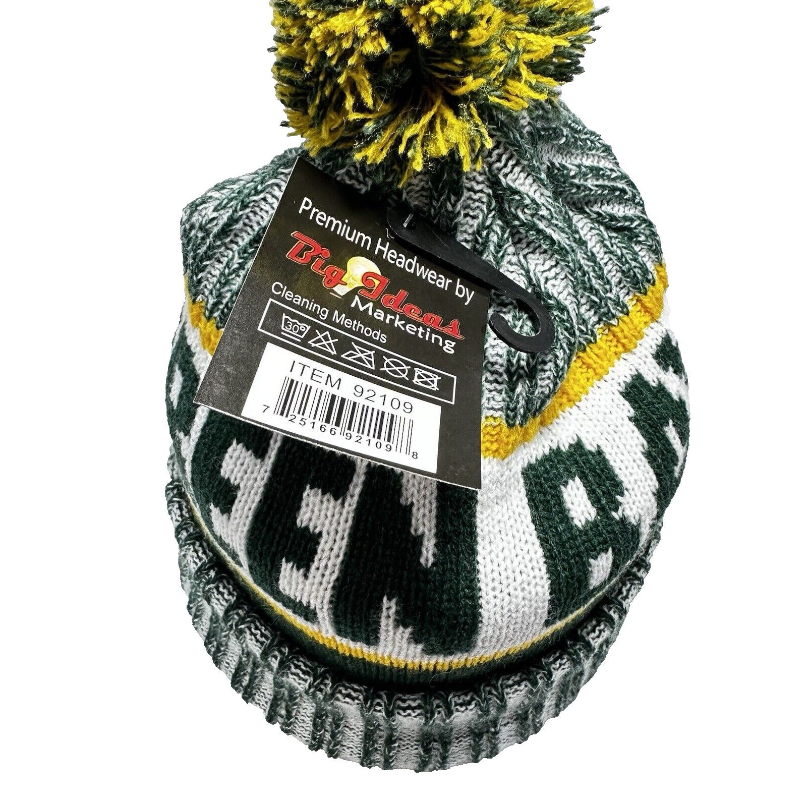 NFL New NFL Green Bay Packers Pom Pom Knit Hat Beanie Hat Cap Size ONE SIZE - 6 Thumbnail