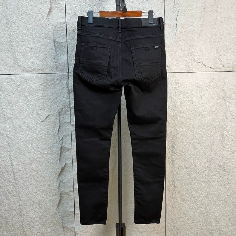 Amiri AmiriBlack solid color destroys casual jeans 2503-Nextarrow Size US 33 - 2 Thumbnail