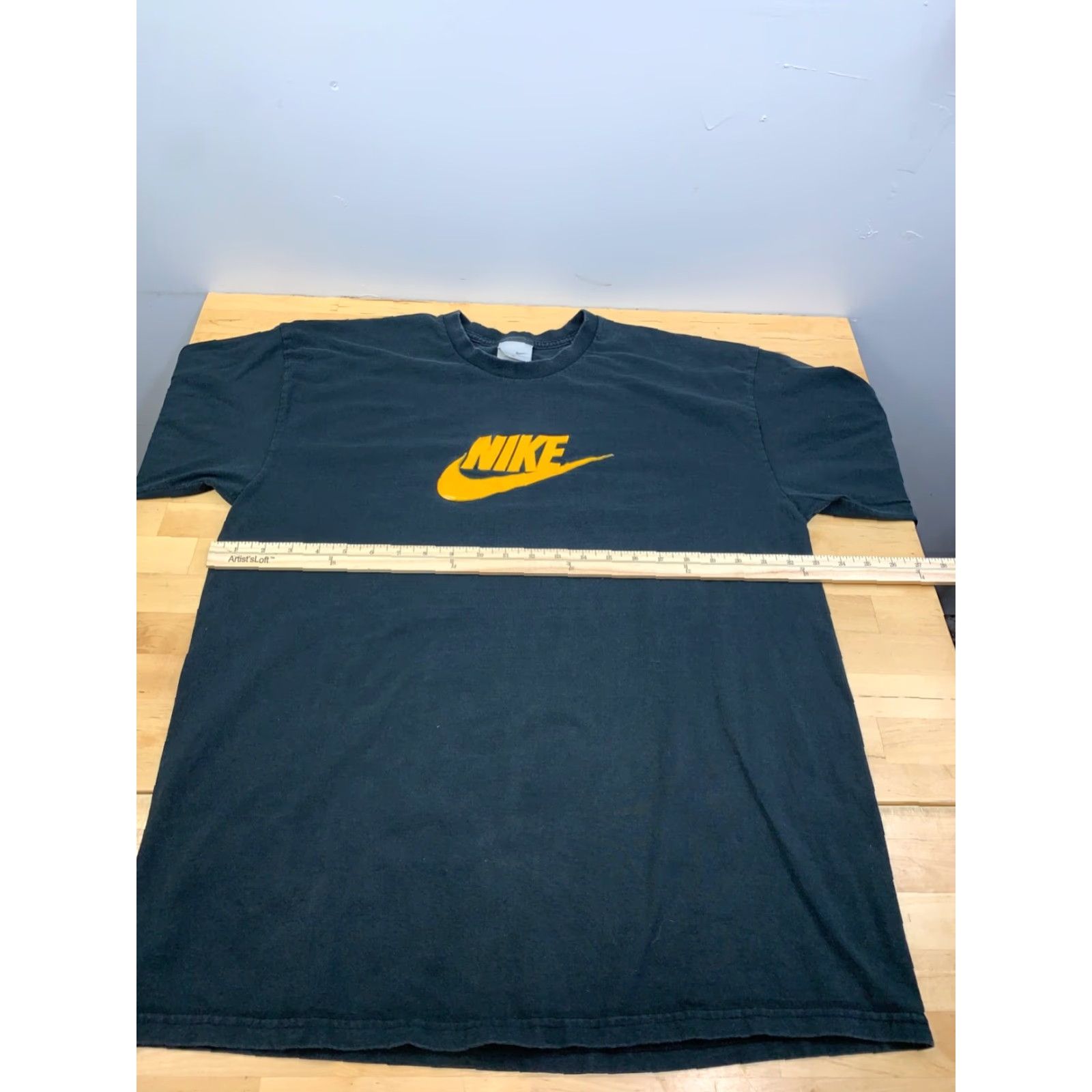 Nike VINTAGE Nike Shirt Mens XL Y2K Logo Spellout Faded Long Sleeve Hit 90s Black Mens XL Nike Shirt Size US XL / EU 56 / 4 - 6 Thumbnail