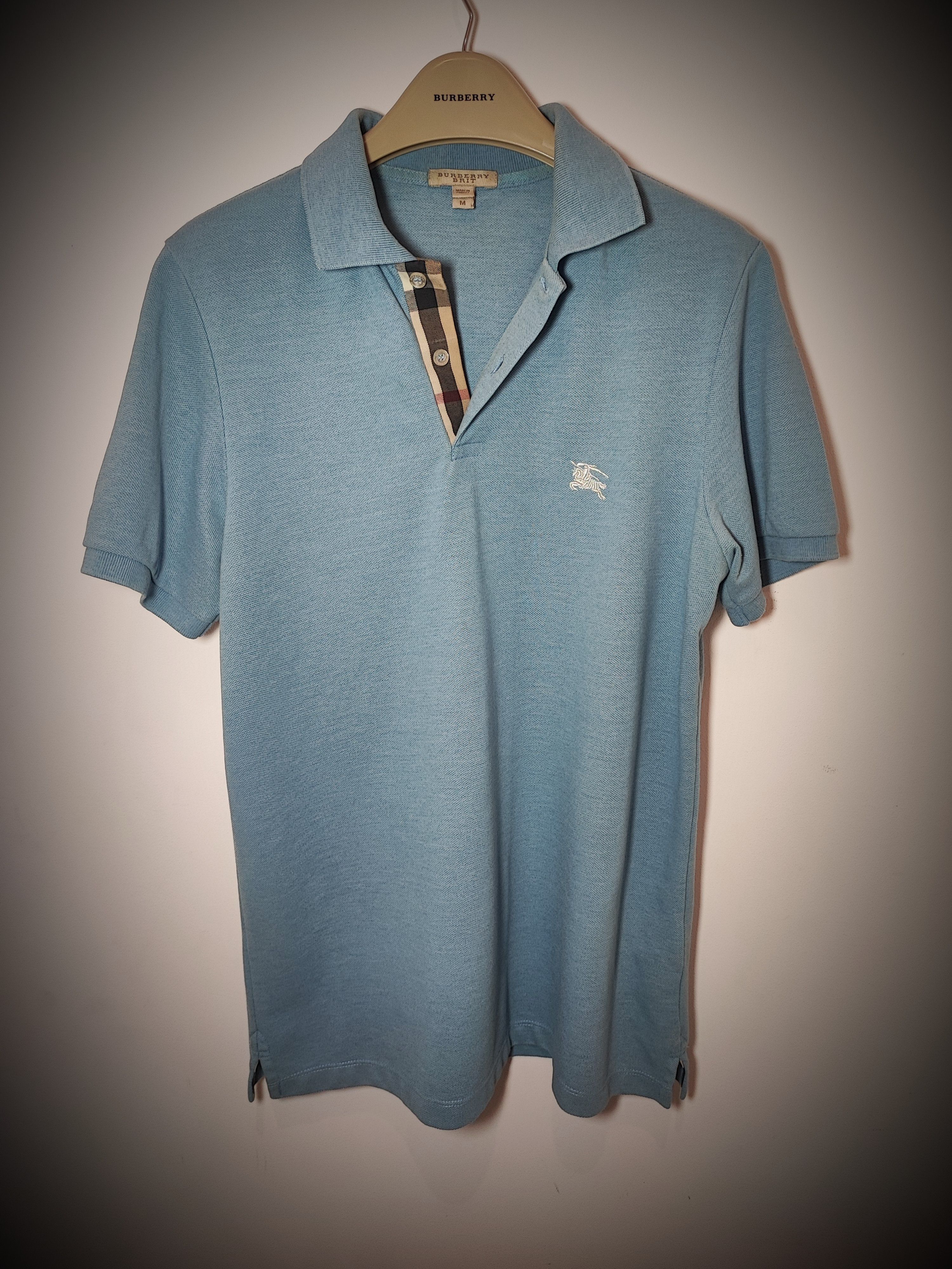 Burberry 🔥 Burberry Polo size L Blue 🔥 Size US M / EU 48-50 / 2 - 2 Thumbnail