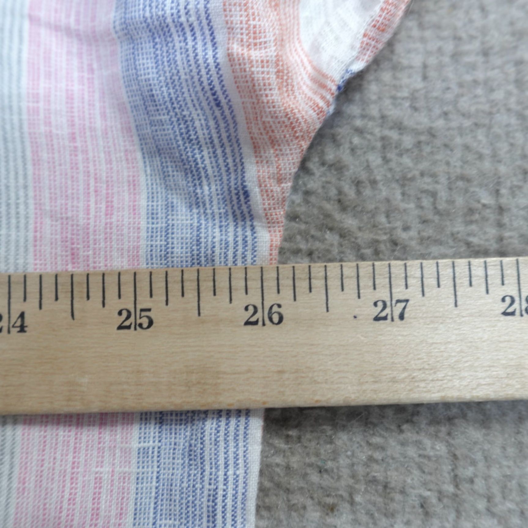 Vintage Paraphrase Blouse Striped 3/4 Sleeves Linen Crew Neck Blue Beige Large L Women Size L / US 10 / IT 46 - 6 Thumbnail