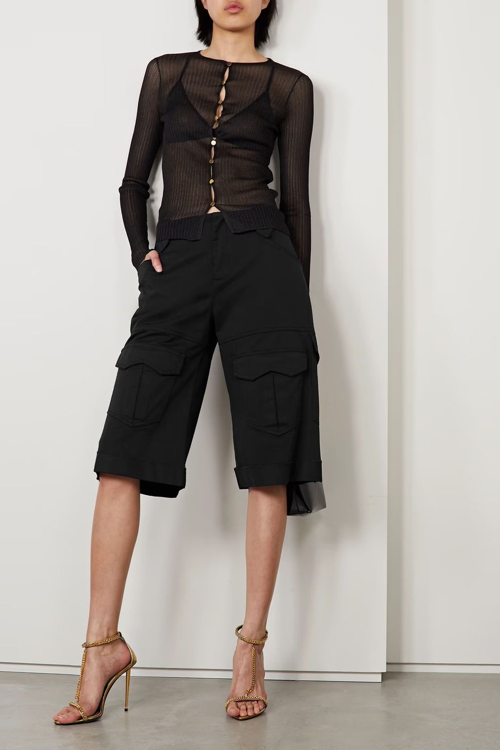 Tom Ford o1w1db10225 SHD012 Jeans Short in Black Size 26" / US 2 / IT 38 - 2 Thumbnail