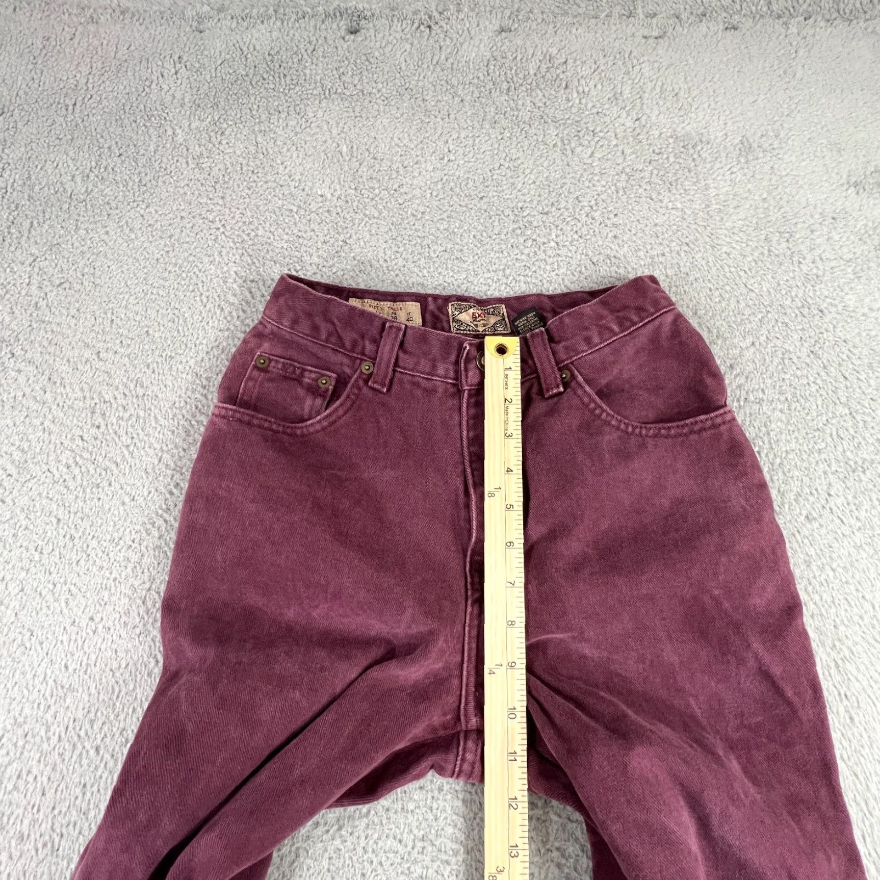 Express VINTAGE Express Jeans Womens 6 Purple 80s Tapered High Rise Mom Pants Size 28" / US 6 / IT 42 - 3 Thumbnail