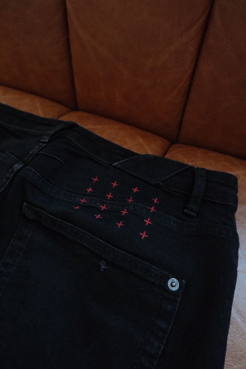 Ksubi Black/Red Chitch Laid Jeans Size US 31 - 1 Thumbnail