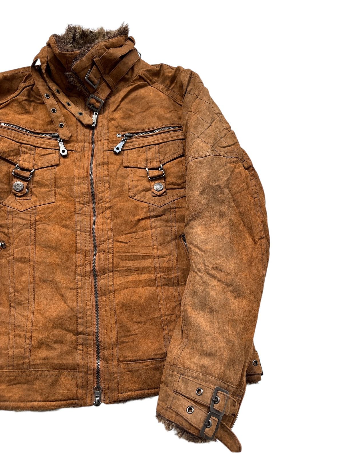 In The Attic × Japanese Brand × Tornado Mart Fur Rider Jacket Size US M / EU 48-50 / 2 - 11 Thumbnail