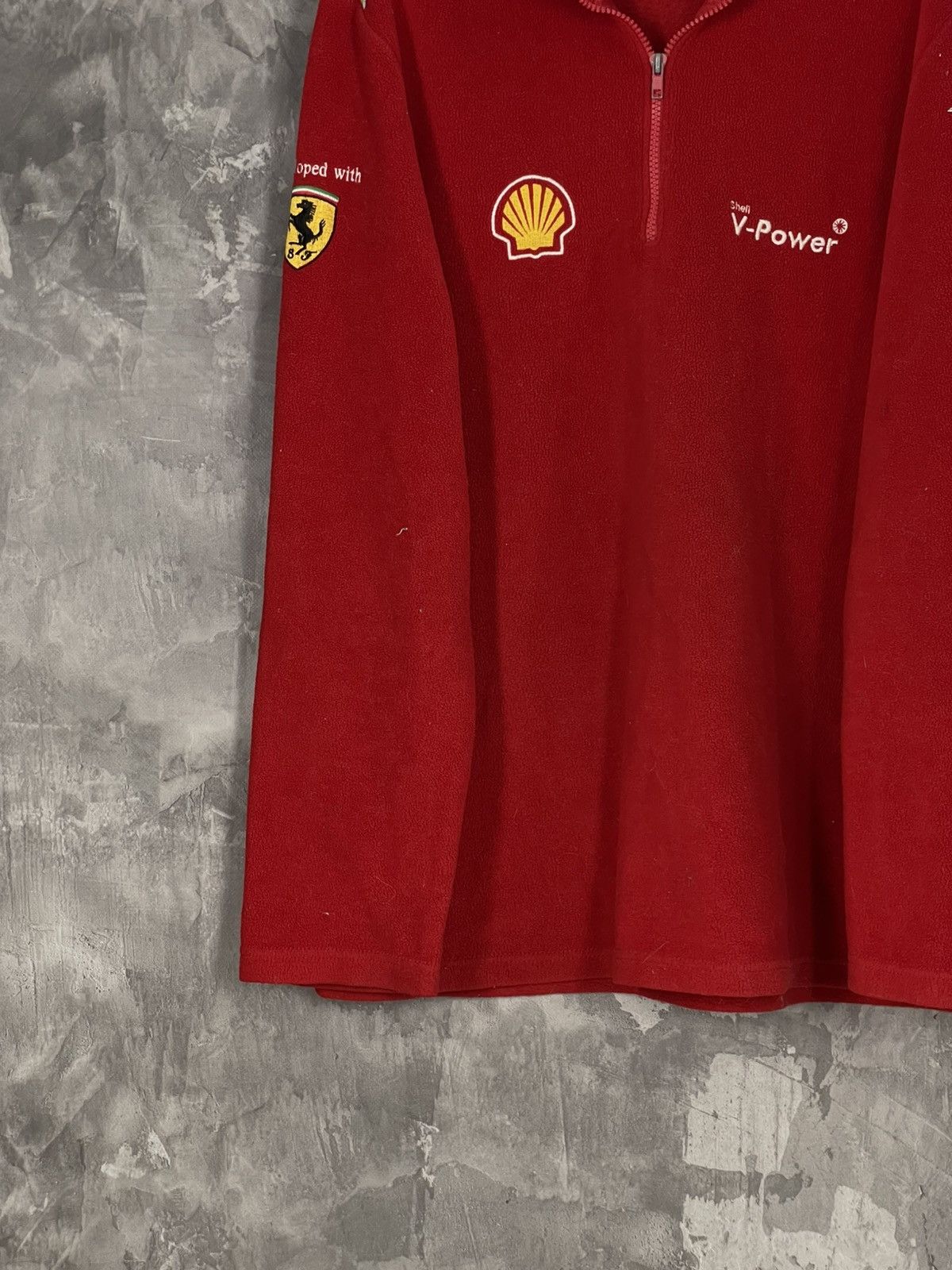 Ferrari × Vintage 💥CRAZY FERRARI SF RED FLEECE JACKET Size US M / EU 48-50 / 2 - 5 Thumbnail