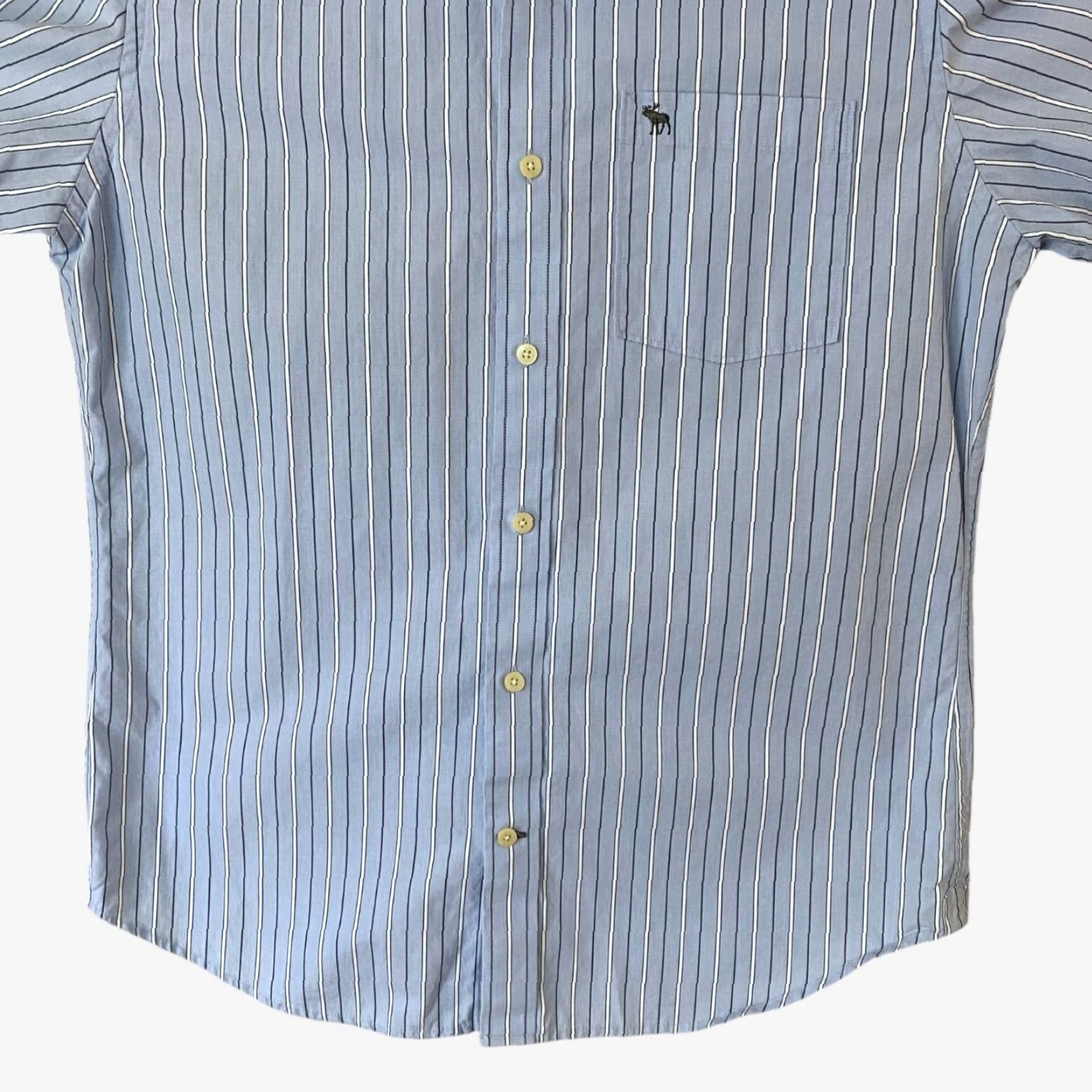 Abercrombie & Fitch Abercrombie & Fitch Striped Dress Shirt Blue Button-Up Long-Sleeve Men's XL"} Size 46R - 6 Thumbnail