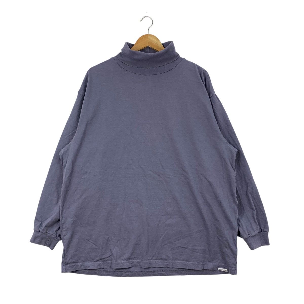 UPCYCLELINO Japanese Brand Turtle Neck Plain Tshirt