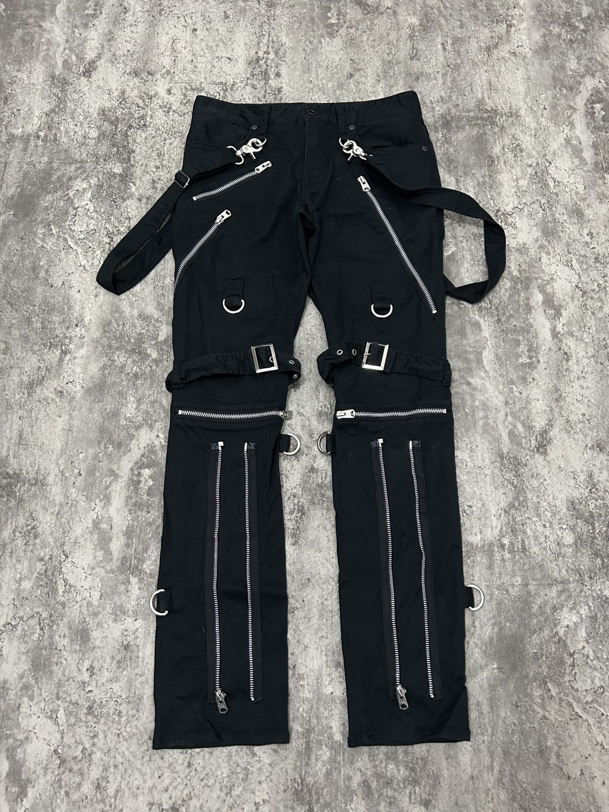 パンツ civarize destroy coated cargo pants ♱ 'Maurazi' Hybrid Flared Cargo Pants ♱˙ + 12oz Denim
