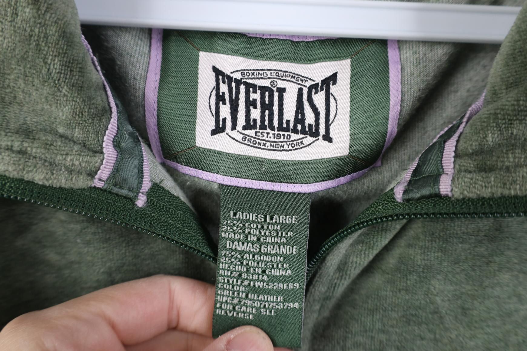 Everlast Vintage 90s Y2K Everlasting Boxing Terry Cloth Velour Jacket Size L / US 10 / IT 46 - 9 Thumbnail