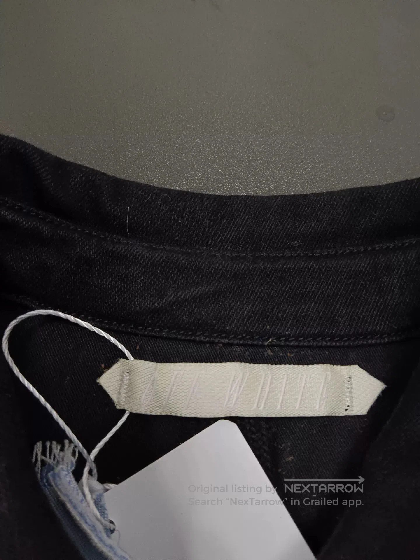 offwhite embroidered black shirt size small.