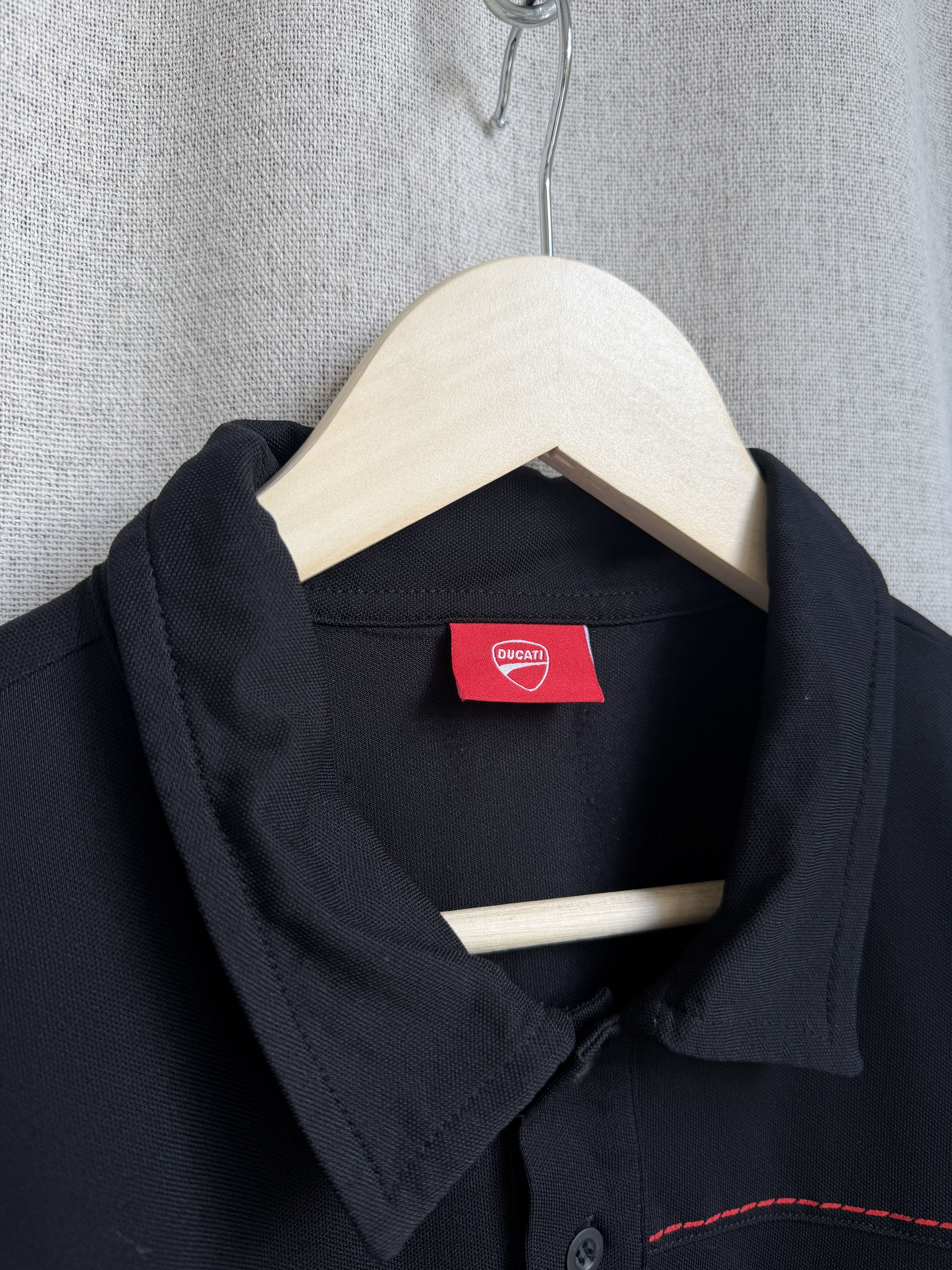 Ducati Ducati Corse Black Nylon Polo Moto Shirt Size US M / EU 48-50 / 2 - 7 Thumbnail