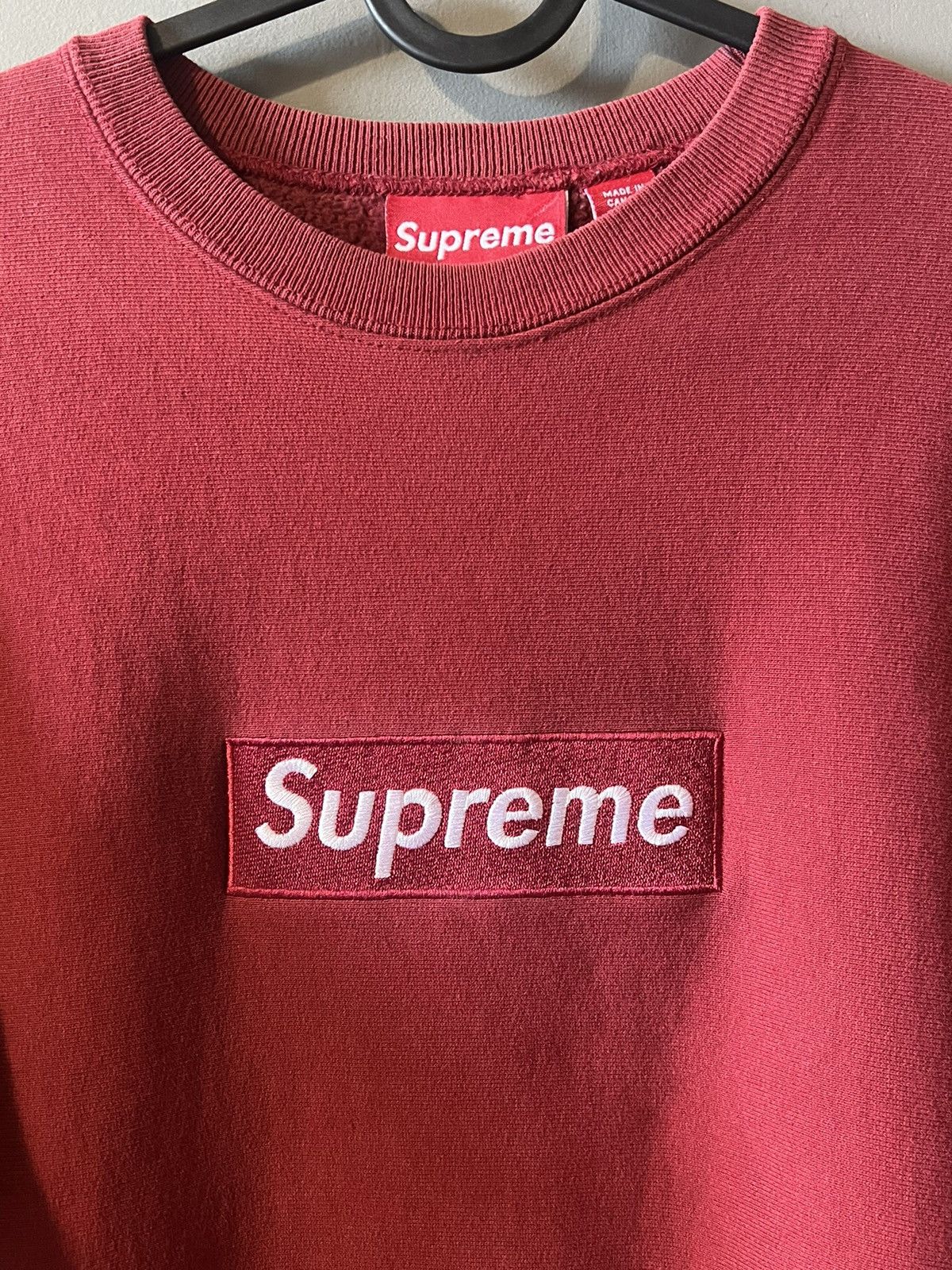 Supreme Supreme FW03 Burgundy Box Logo Crewneck Size US M / EU 48-50 / 2 - 2 Thumbnail