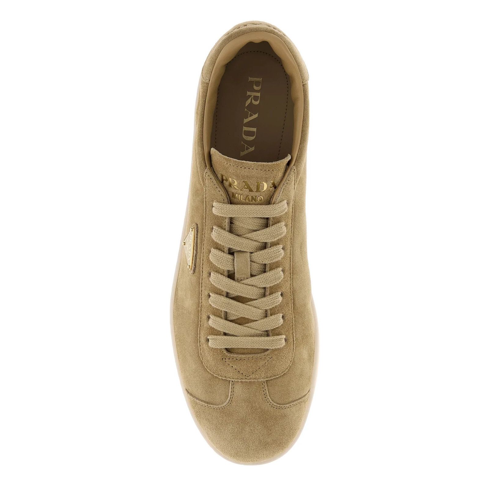 Prada PRADA Beige Suede Sneakers New And Authentic (Men's size:11; Size US 11 / EU 44 - 4 Thumbnail