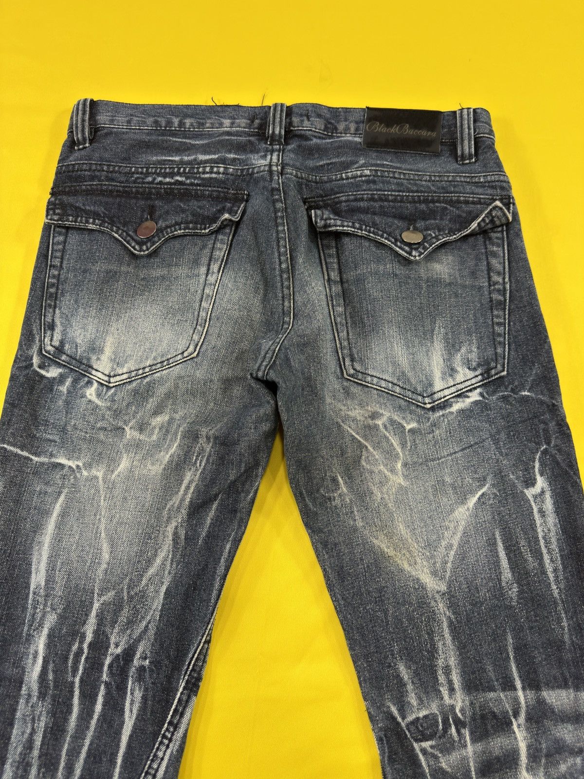 Japanese Brand Black Baccara tornado mart style spiral flare jeans Size US 34 / EU 50 - 23 Thumbnail
