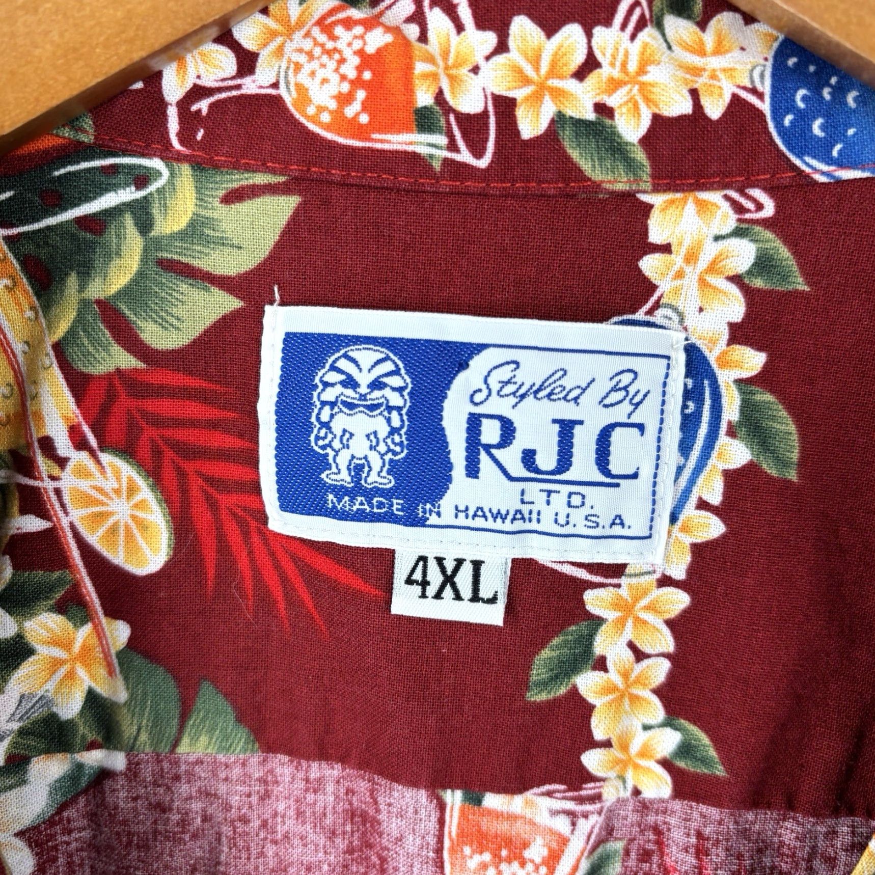 Vintage VINTAGE RJC Hawaiian Shirt Mens 4XL Red Cotton Drink Glass All Over Print Made USA Shirt Size US XXL / EU 58 / 5 - 3 Thumbnail