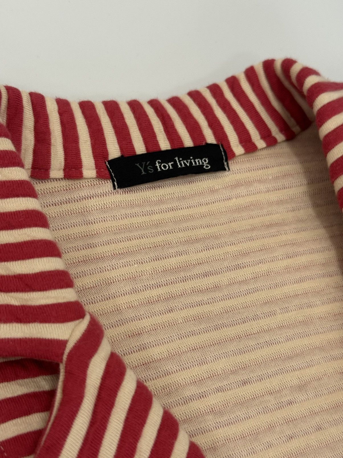 Y's Y’s for Living Long Stripe Cardigan Coat Jpn Minimalist Knit Size L / US 10 / IT 46 - 7 Thumbnail