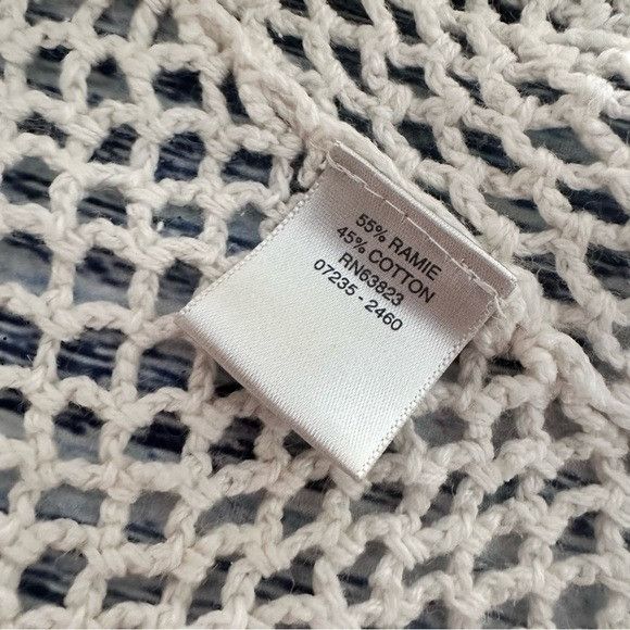 Other Vintage Christopher & Banks Cream Crochet Knit Cardigan Size M / US 6-8 / IT 42-44 - 4 Thumbnail