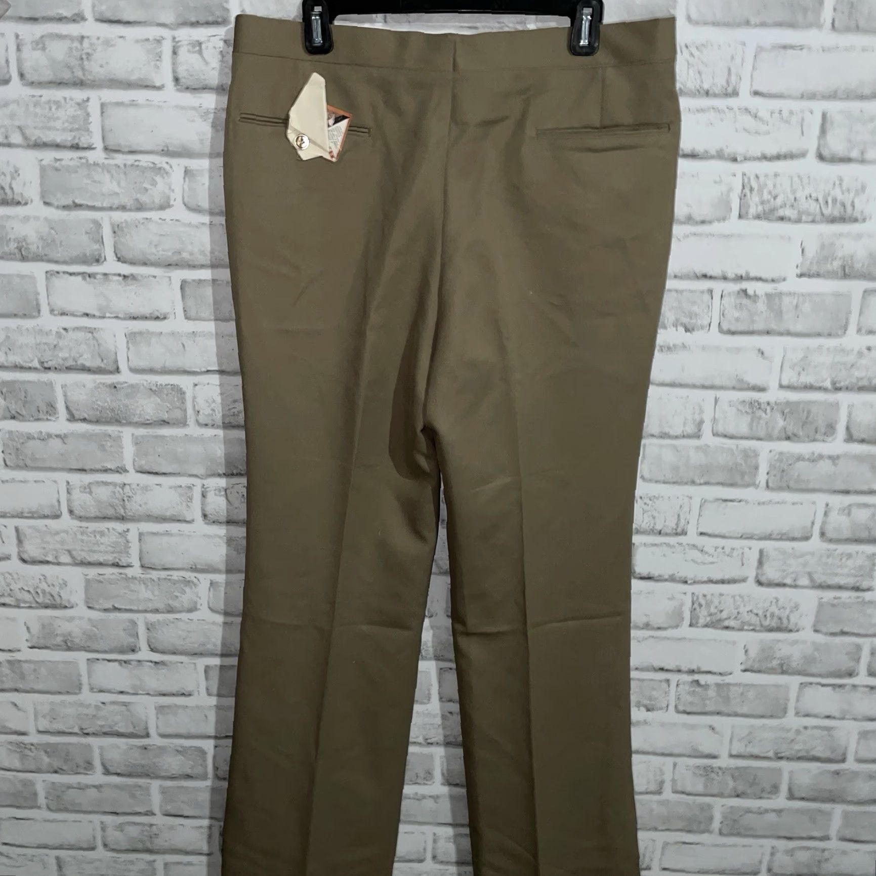 Vintage VTG NWT Ban-Rol Beige Rockabilly Polyester Pants Mens Size 36R Unhemmed Size US 36 / EU 52 - 5 Thumbnail