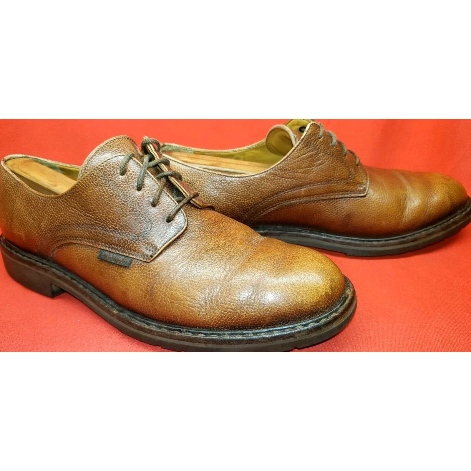 Mephisto Mephisto Oxford 9.5M Brown Pebbled Leather Air Relax Insoles Casual Dress Mens Shoes Women's No Size US 10 / EU 43 - 4 Thumbnail