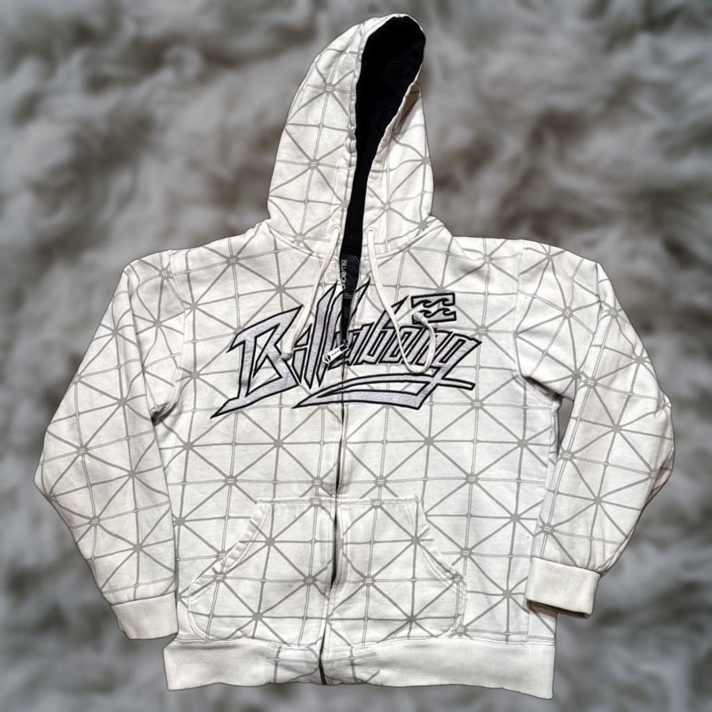 Billabong VINTAGE Billabong Hoodie White L Sherpa Lined Zip-Up Geometric Outdoor Spellout Y2K Mens Size US L / EU 52-54 / 3 - 1 Thumbnail