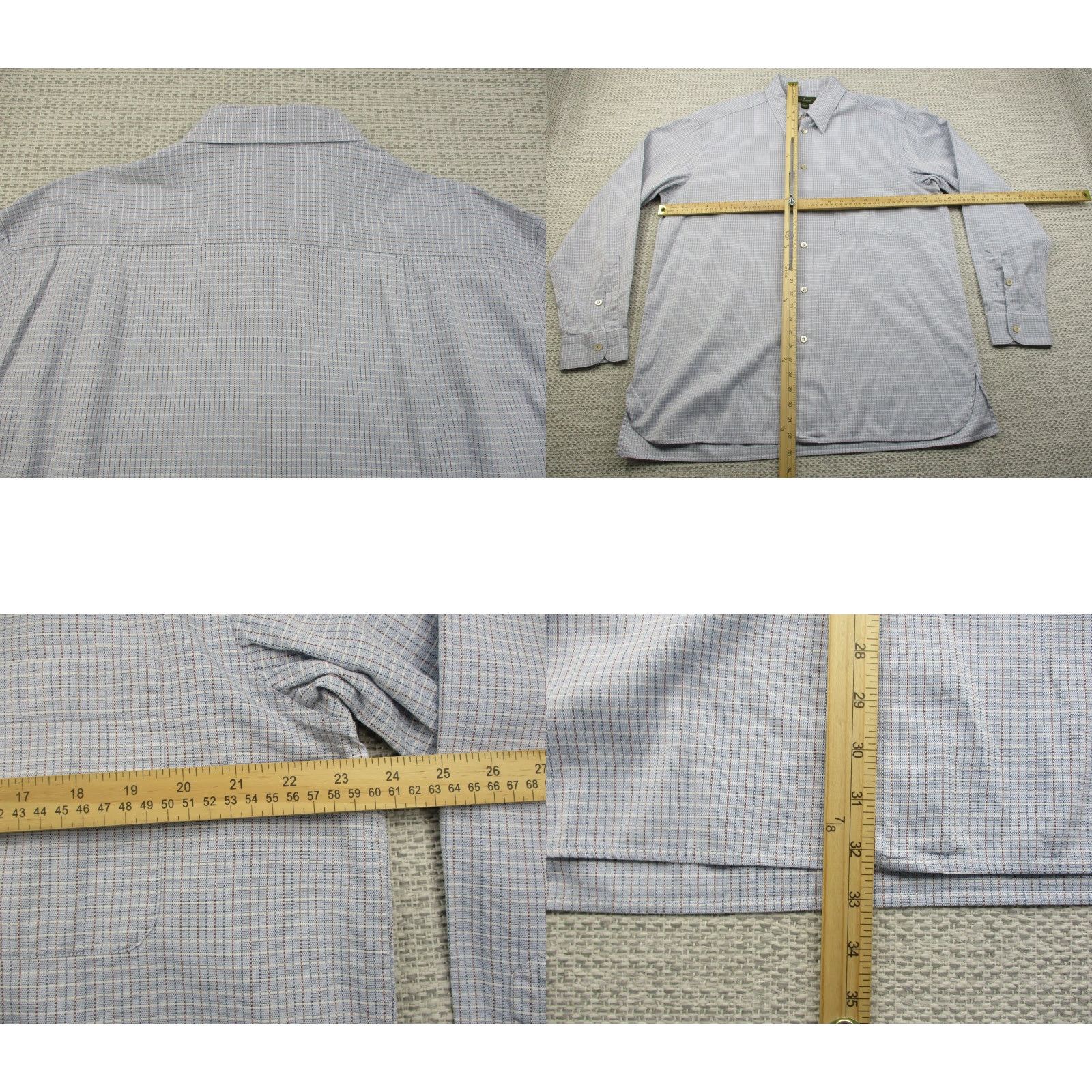 Ermenegildo Zegna Ermenegildo Zegna Shirt Mens XL Blue Windowpane Check Long Sleeve Made Italy Size US XL / EU 56 / 4 - 8 Thumbnail
