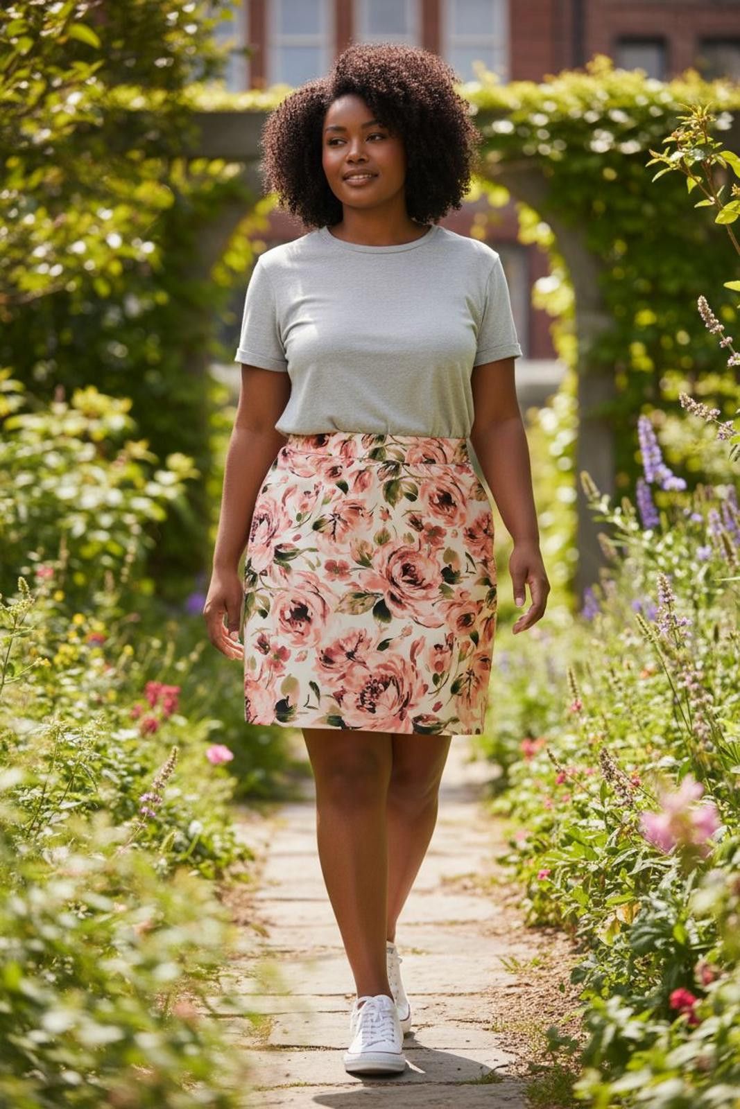 Other Ultra Teeze Floral Print Women's Mini Skirt Size 42" / US 20 - 1 Thumbnail