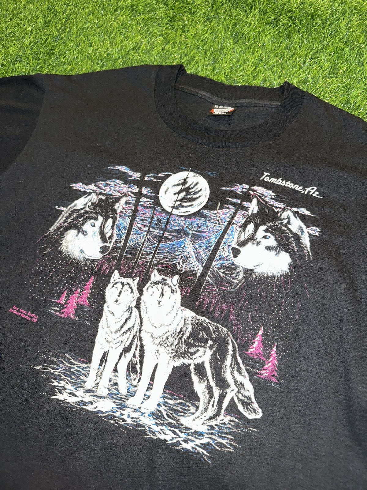 Vintage Vintage 1991 belinda worley wolf tee shirt size XL Size US XL / EU 56 / 4 - 2 Thumbnail