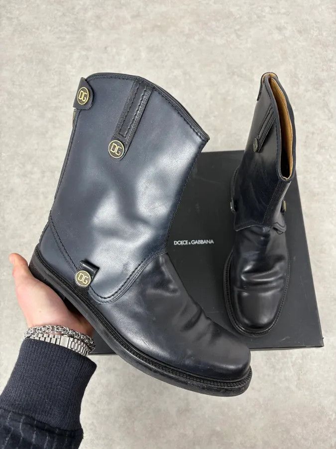 Dolce & Gabbana 2010s Dolce & Gabbana Black Premium Leather Boots Size US 8 / EU 41 - 1 Thumbnail
