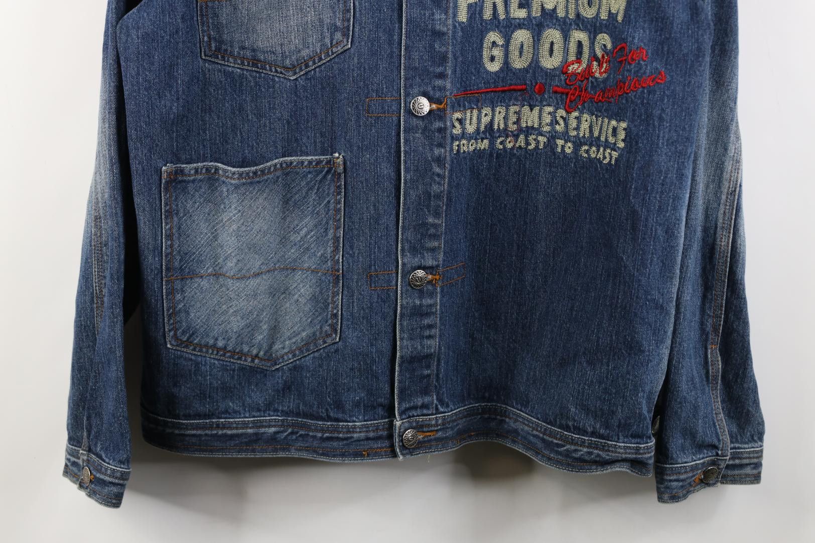 Vintage Vintage 90s Y2K Streetwear Denim Chore Trucker Jacket Size US XL / EU 56 / 4 - 3 Thumbnail