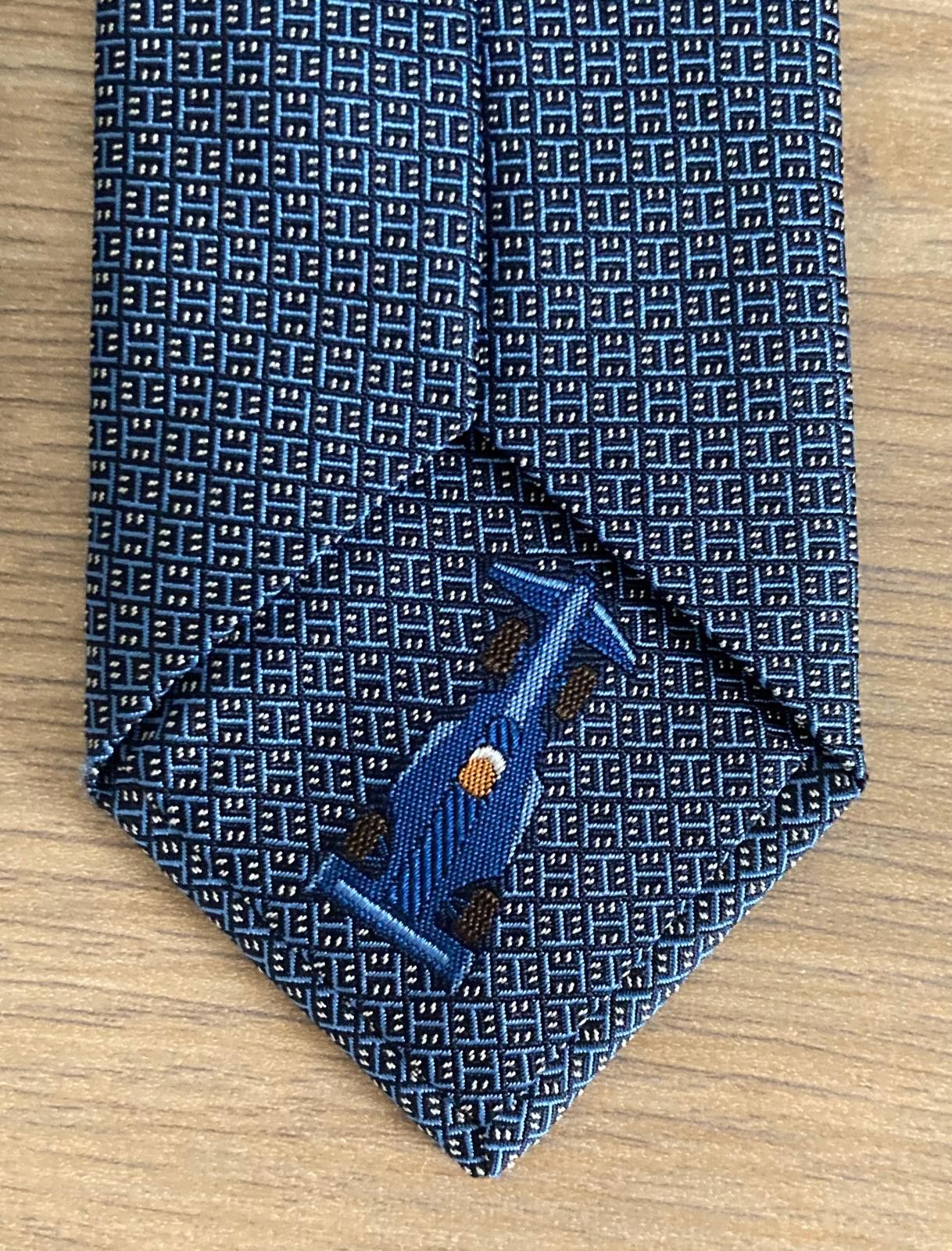 Hermes Blue Hermès Tie Size ONE SIZE - 4 Thumbnail