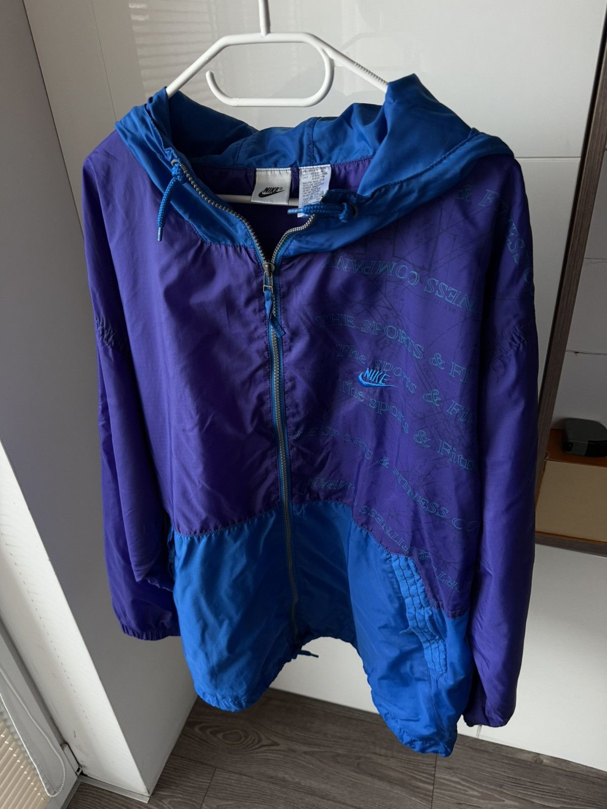 Nike ❗️VINTAGE NIKE 80s BIG LOGO ARCHIVAL WINDBREAKER JACKET Size US XL / EU 56 / 4 - 3 Thumbnail