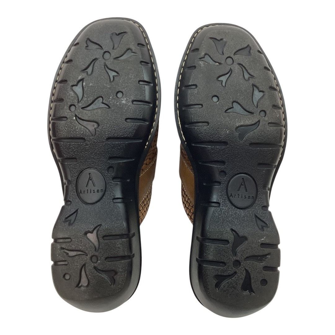 Clarks Clarks Artisan Brown Woven Leather Clogs Mules Slip-On Shoes Size US 8 / IT 38 - 4 Thumbnail