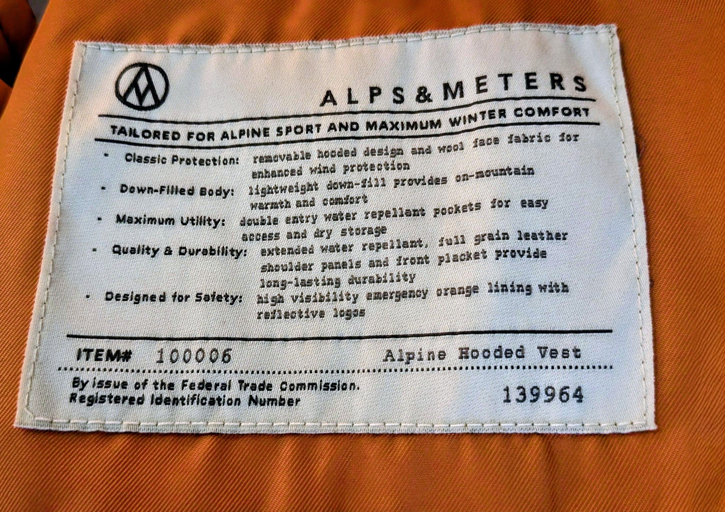 Other Alps & Meters Hooded Down Vest Size US L / EU 52-54 / 3 - 1 Thumbnail