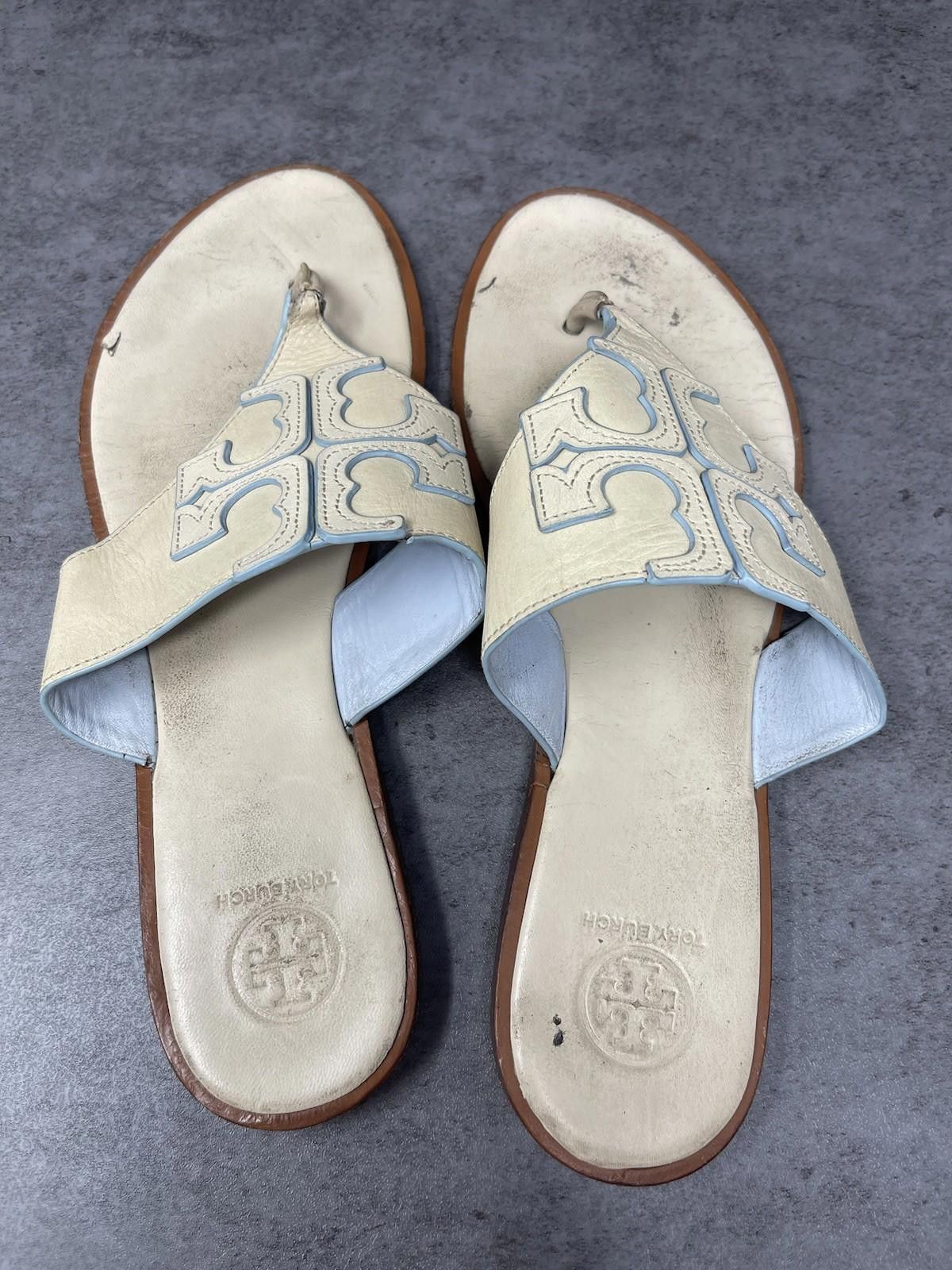 Other Tory Burch Sandals Womens Size 10.5 Jamie Full Logo Thong Size US 10.5 / IT 40.5 - 8 Thumbnail
