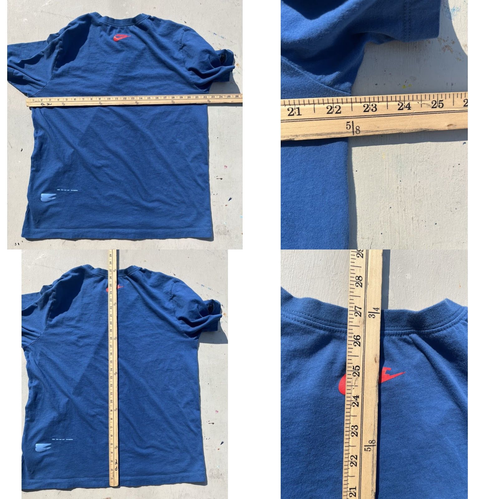 Nike Nike T-Shirt Men’s Blue All-Over Spell XL Swish Logo Streetwear City Sports Size US XL / EU 56 / 4 - 9 Thumbnail