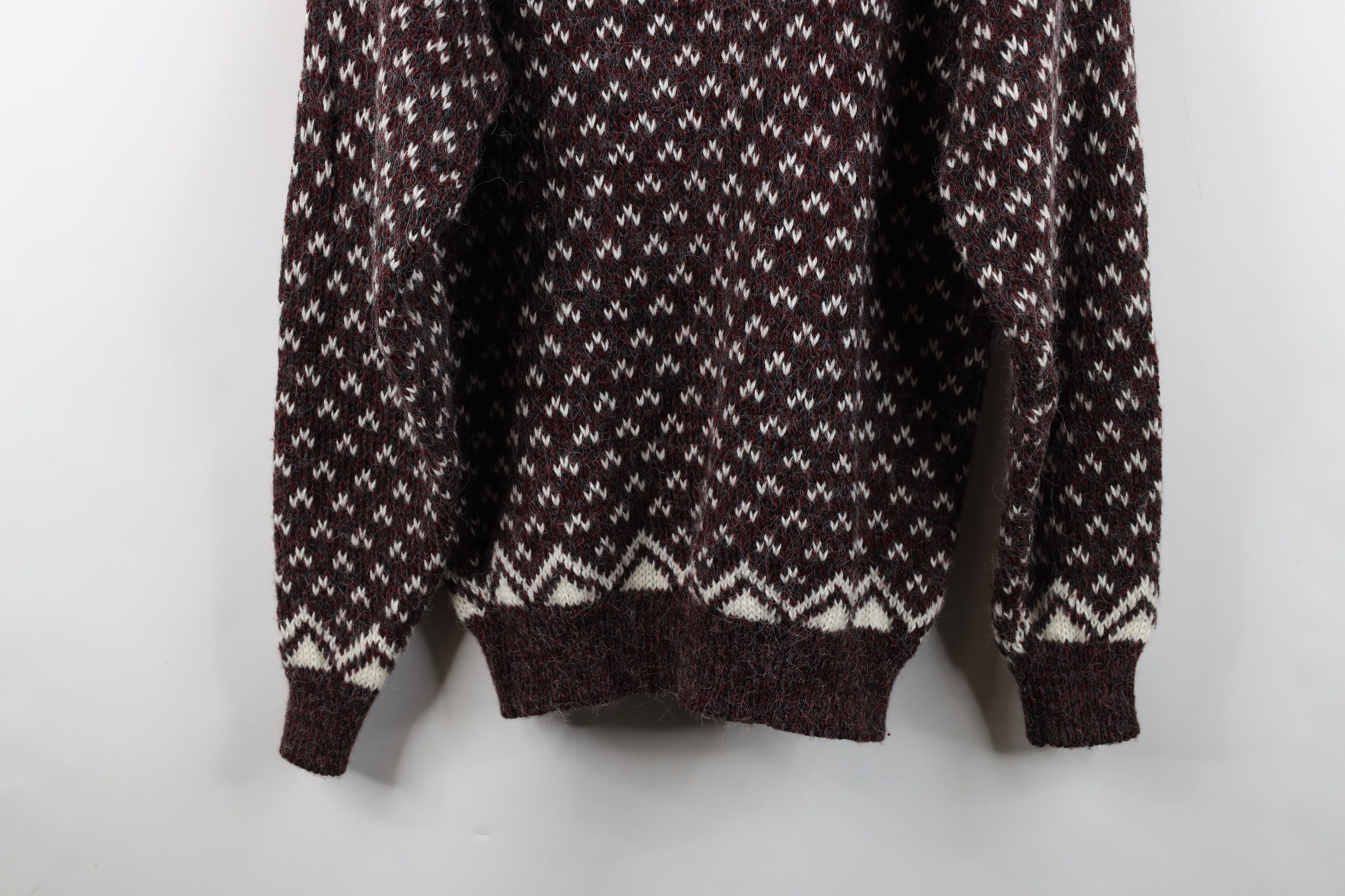 Vintage Vintage 90s Streetwear Fuzzy Shag Knit Crewneck Sweater Size US L / EU 52-54 / 3 - 9 Thumbnail