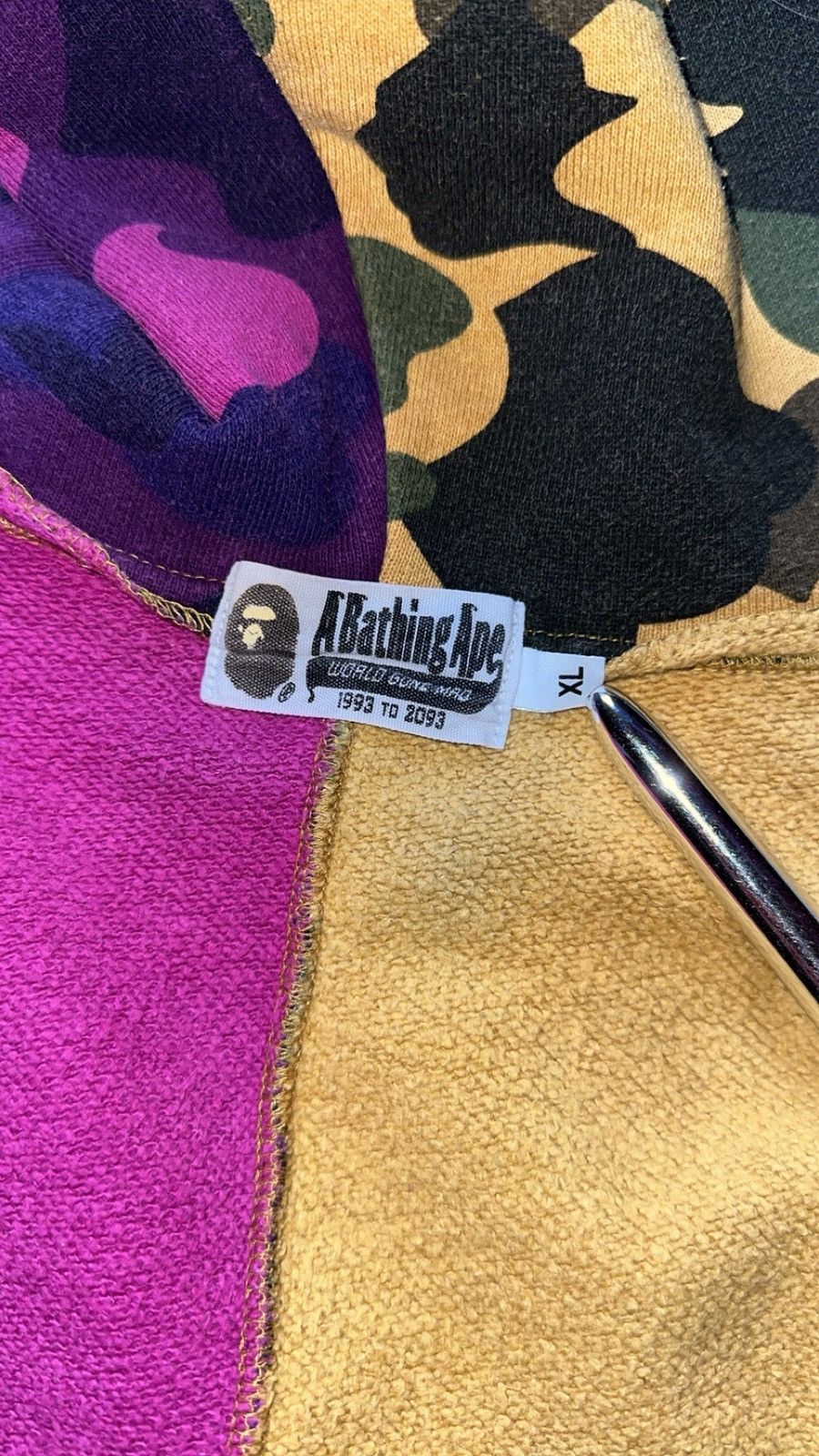 Bape BAPE 1st x Color Camo 2nd Ape Half Full Zip Hoodie Size US XL / EU 56 / 4 - 6 Thumbnail